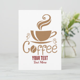 Coffee Lover Design – Minimal Coffee Cup Graphic Thank You Card