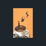 Coffee Lover Diving Pop Art Artwork Orange Dive Canvas Print<br><div class="desc">Coffee Lover Diving Pop Art Artwork Orange Dive Canvas Print

A perfect gift for any coffee lover. 

Cool Orange Pop Art Style Print the perfect artwork to inspire the imagination.</div>