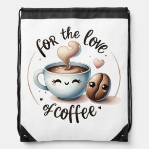 Coffee Lover Drawstring Bag