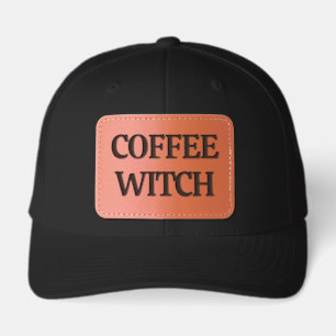 Coffee Lover Feminist Funny Halloween Mom Friend Leather Patch Hat