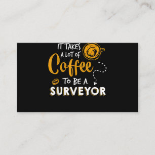 Coffee Lover Funny Surveyor Engineer Construction Enclosure Card