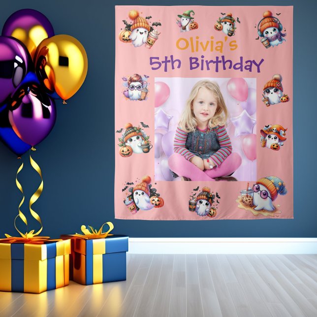 Coffee Lover Ghost Party Backdrop for Kids Party  (Creator Uploaded)