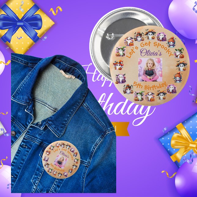  Coffee Lover Ghost Party Button for Kids Birthday (Creator Uploaded)