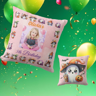 Coffee Lover Ghost Throw Pillow Birthday Decor