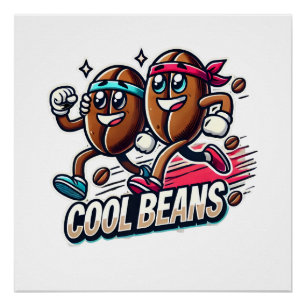 Coffee Lover Gift, Coffee Bean Tee, Coffee Addict  Poster