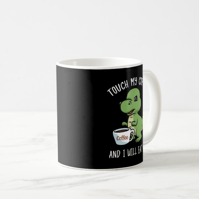 Coffee Lover Gift Men Dinosaur Coffee Gifts Coffee Mug (Front Right)