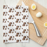 Coffee Lover Gifts Kitchen Towel<br><div class="desc">Bring warmth and charm to your kitchen with this kitchen towel featuring a stylish coffee bean pattern, thoughtfully designed to coordinate with Do Tell A Belle’s Love Is Brewing Coffee Bridal Shower theme. Perfect on its own or as part of a dish towel gift set, this design makes a beautiful...</div>