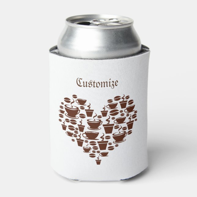 Coffee Lover Heart Thunder_Cove Can Cooler (Can Front)