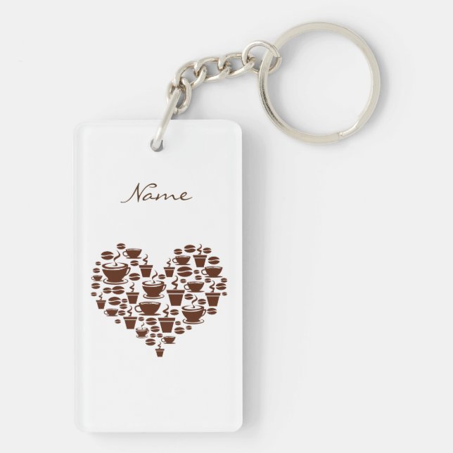 Coffee Lover Heart Thunder_Cove Keychain (Back)
