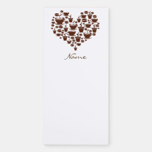 Coffee Lover Heart Thunder_Cove Magnetic Notepad