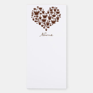 Coffee Lover Heart Thunder_Cove Magnetic Notepad