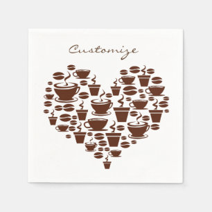 Coffee Lover Heart Thunder_Cove Napkins