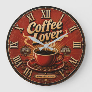 Coffee Lover  Large Clock