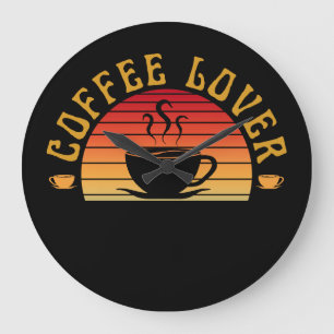 COFFEE LOVER LARGE CLOCK