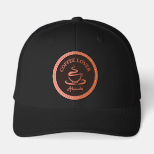 Coffee Lover Leather Patch Hat