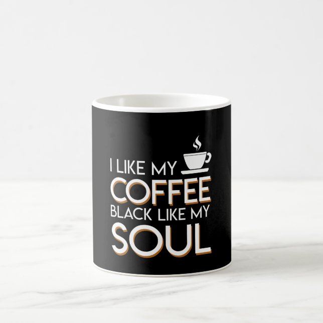 Coffee Lover Like Coffee Black Like Soul Coffee Mug (Center)