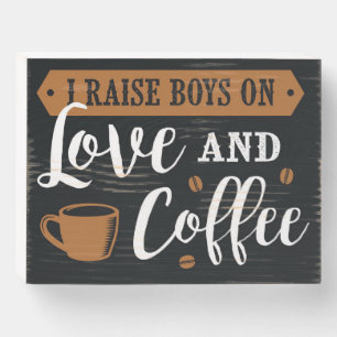 Coffee Lover Love And Coffee Wooden Box Sign
