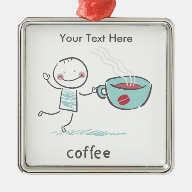 Coffee Lover Metal Ornament (Front)