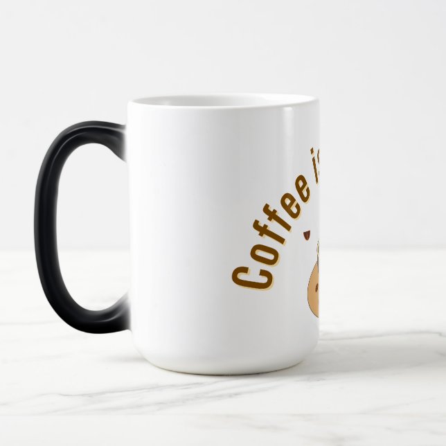 Coffee Lover Mug | Cute Coffee Cup Design | Gift f (Left)