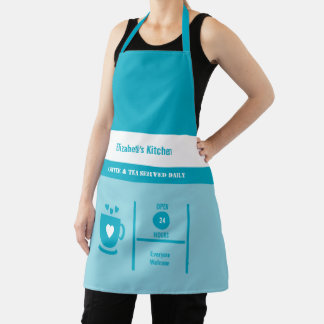 Coffee lover name kitchen blue apron