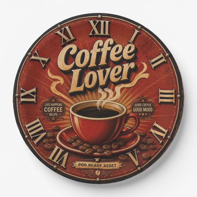 Coffee Lover  Paper Plates (Front)