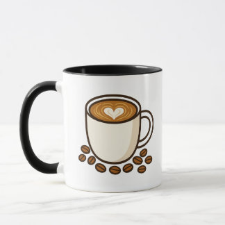 Coffee Lover’s Latte Art Mug – Heart Cappuccino De