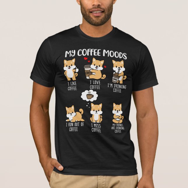 Coffee Lover Shiba Inu Gift Women Dogs And Coffee T-Shirt (Front)