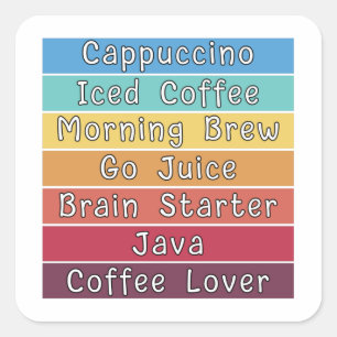 Coffee Lover Square Sticker