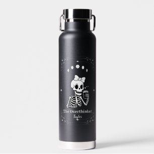 Coffee Lover Tarot Skeleton Whimsy Goth Zodiac Fun Water Bottle
