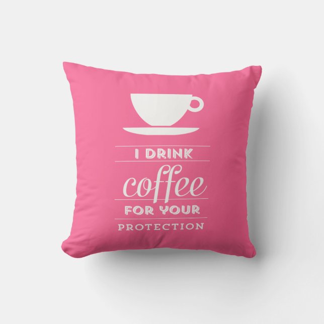 Coffee Lover Throw Pillow (Front)