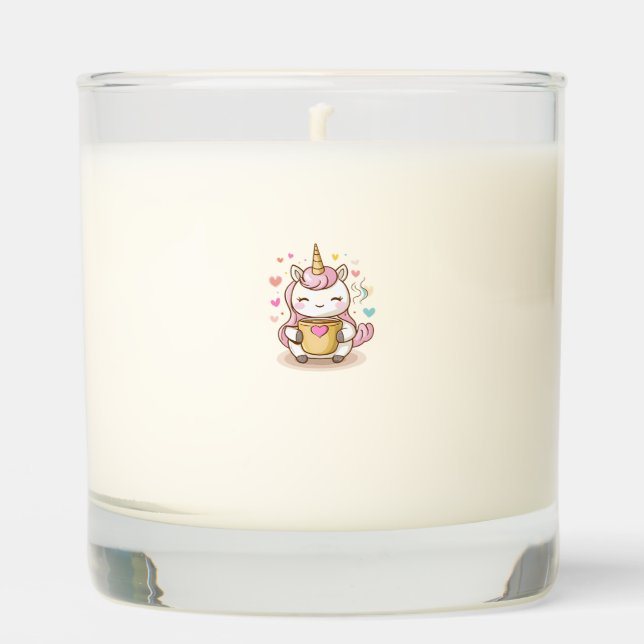Coffee Lover Unicorn (1) Scented Candle (Front)