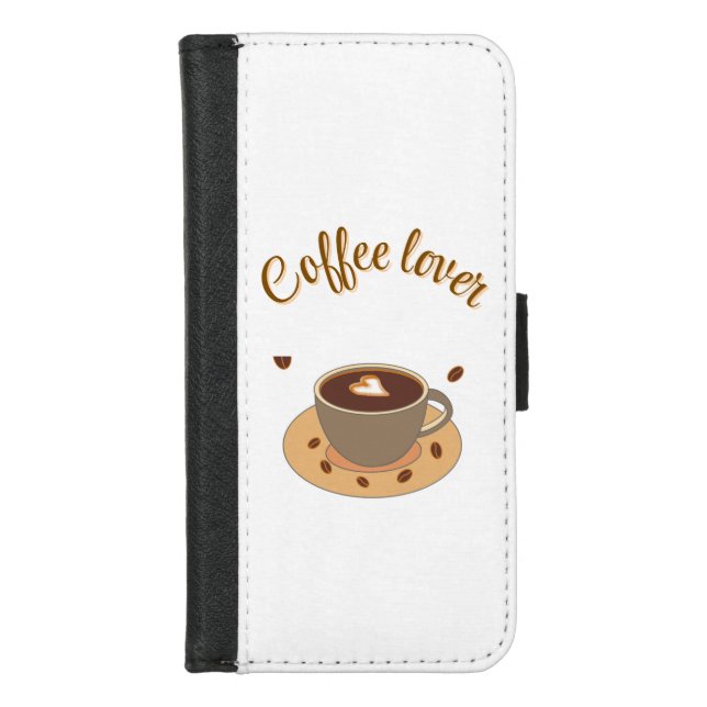 Coffee Lover Wallet Case | Cute & Functional Phone (Front)