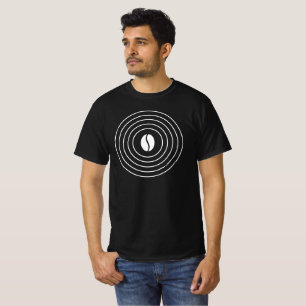 Coffee Lover Waves Minimal Abstract Design T-Shirt