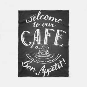 Coffee Lover Welcome To Our Cafe Fleece Blanket
