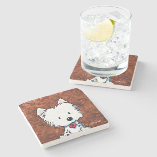 Coffee Lover Westie Stone Coaster