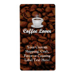 Coffee Lover, White Cup/Brown Beans Label