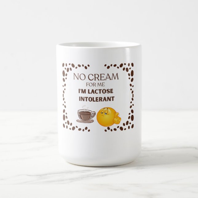 COFFEE LOVER WHITE FUNNY, HOLD CREAM CERAMIC 15 OZ MUG (Center)