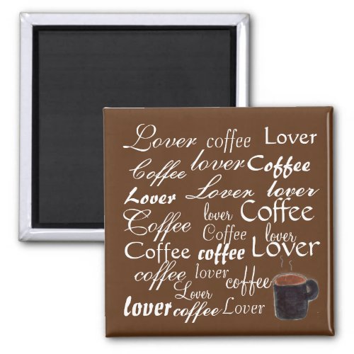 Coffee Lover Words Magnet