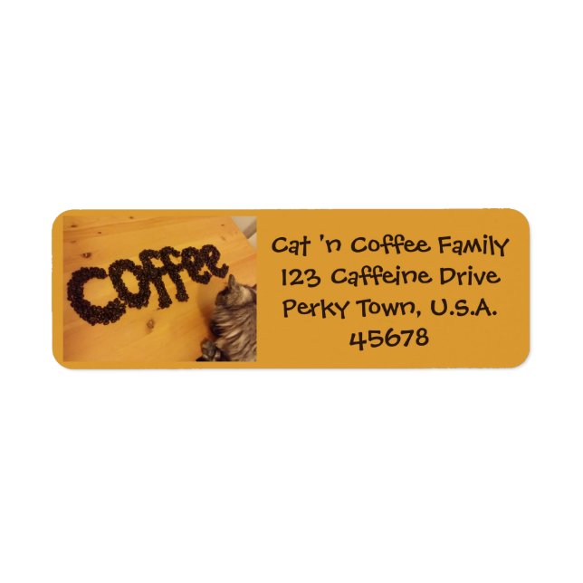 Coffee Lover's Address Label by RoseWrites (Front)