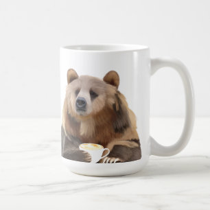 Coffee Lovers Bear With Me Bear Pun Mug