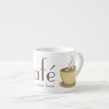Coffee Lovers Café Personalized Espresso Cup by LaBoutiqueEclectique at Zazzle