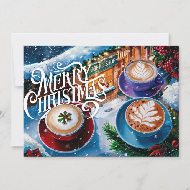 Coffee Lovers Christmas Card #6 (Front)