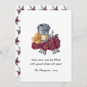 Coffee Lover's Christmas Cheer Greeting Card