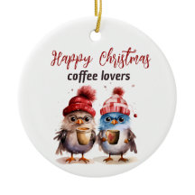 Coffee Lovers' Christmas Ornament Happy Christmas