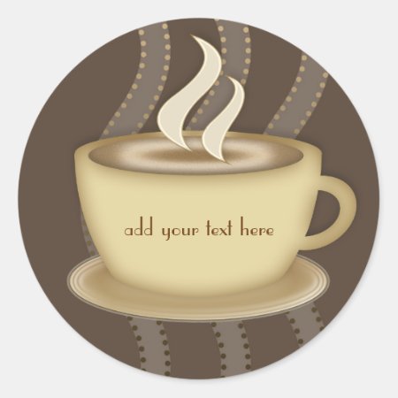 Coffee Lovers Classic Round Sticker