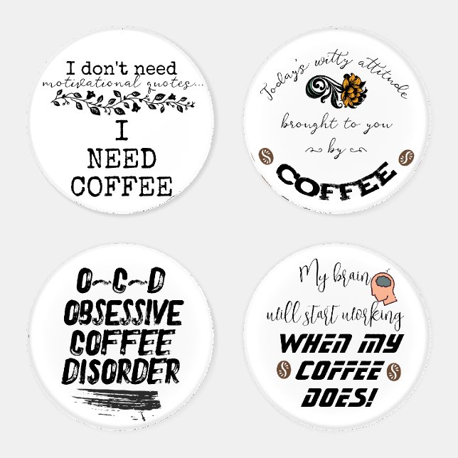 "Coffee Lovers Coasters"  Coaster Set (Set)