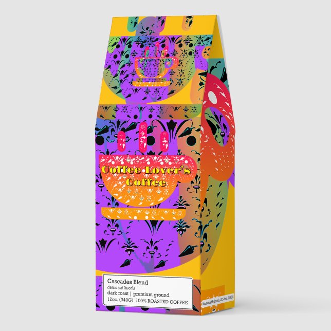 Coffee Lover's Coffee Purple Roast Coffee Favor (Front)