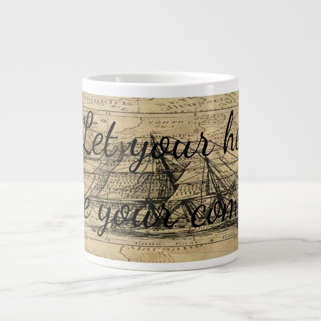 Coffee Lovers Compass Giant Coffee Mug (Front)