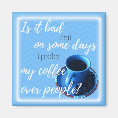 Coffee Lovers Cup Blue Cup and Saucer Photograph Magnet
