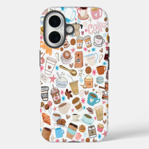 Coffee Lover's Doodle iPhone / iPad case